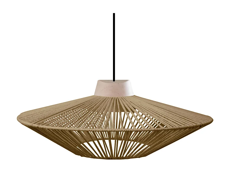 Suspension TOSEL ,métal,fibre ,naturel, H90xD60xP 60cm