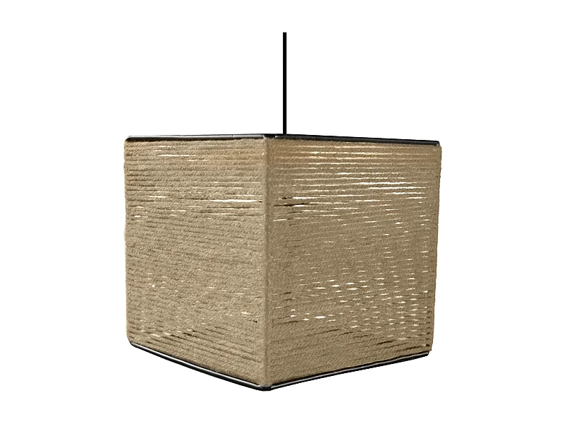 Suspension TOSEL ,fibre ,naturel, H90xD20xP 20cm