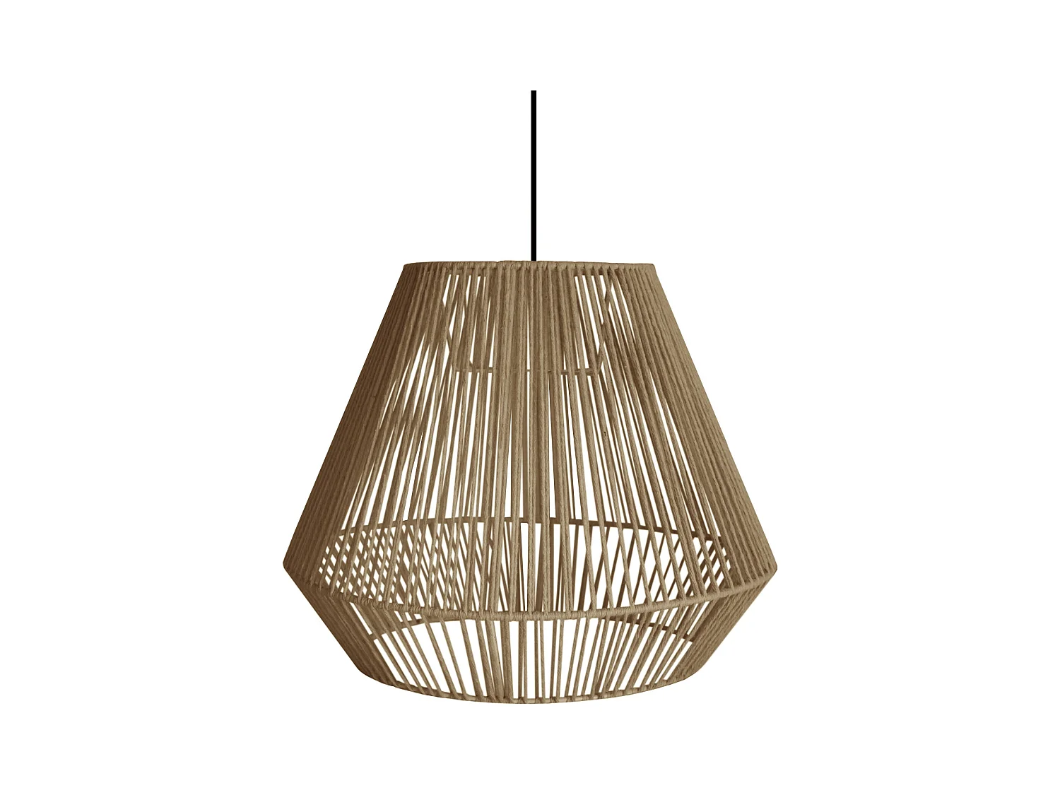 Suspension TOSEL ,métal,fibre ,naturel,H88xD40xP40cm