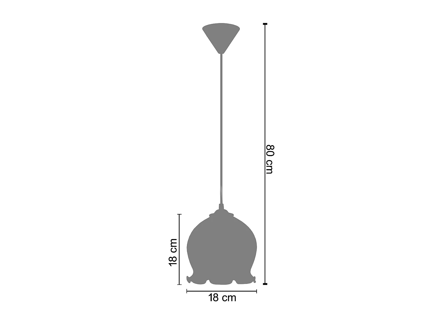 Lampadario a sospensione  vetro cupola  adornado DOMECQ bianco  D'18 cm