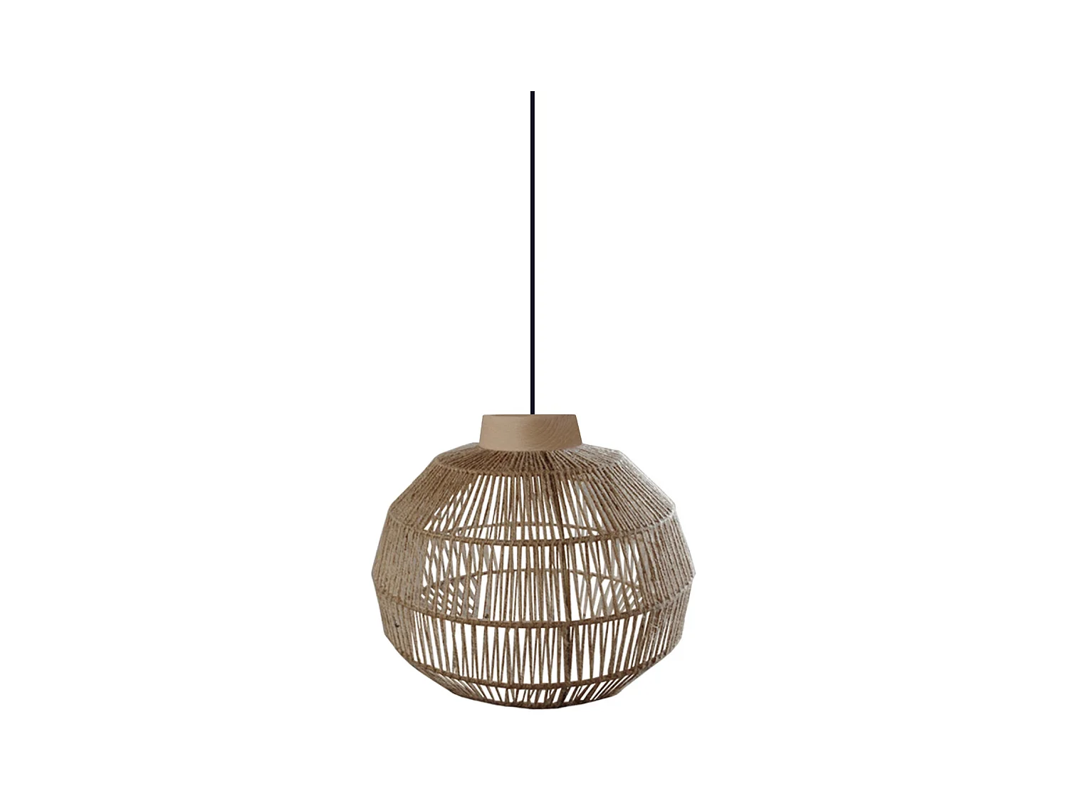 Suspension TOSEL ,métal,fibre ,naturel,H90x D25xP25  cm