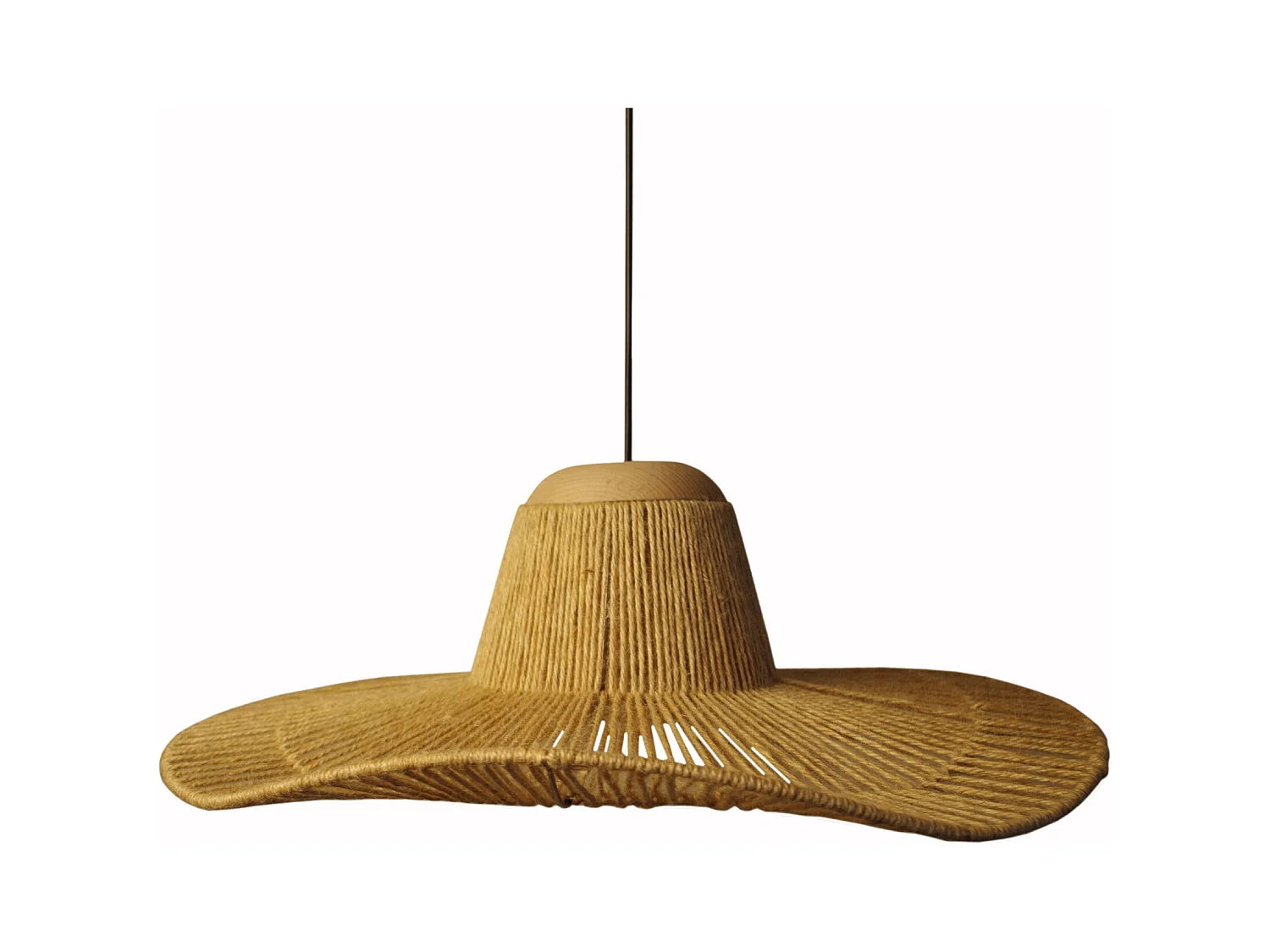 Suspension TOSEL ,métal,fibre ,naturel,H70xD 60x P 60cm