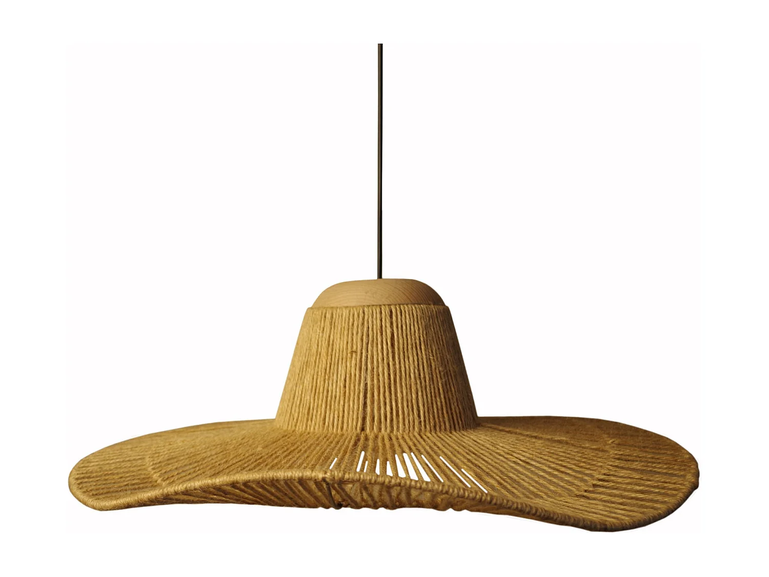 Suspensão TOSEL  LADY AGATHA cordão de algodão geométrico Verde D50 x  H70  cm