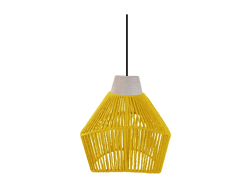 Suspensión  TOSEL ,metal, fibra,AMARILLO,A 80xD13xP17cm