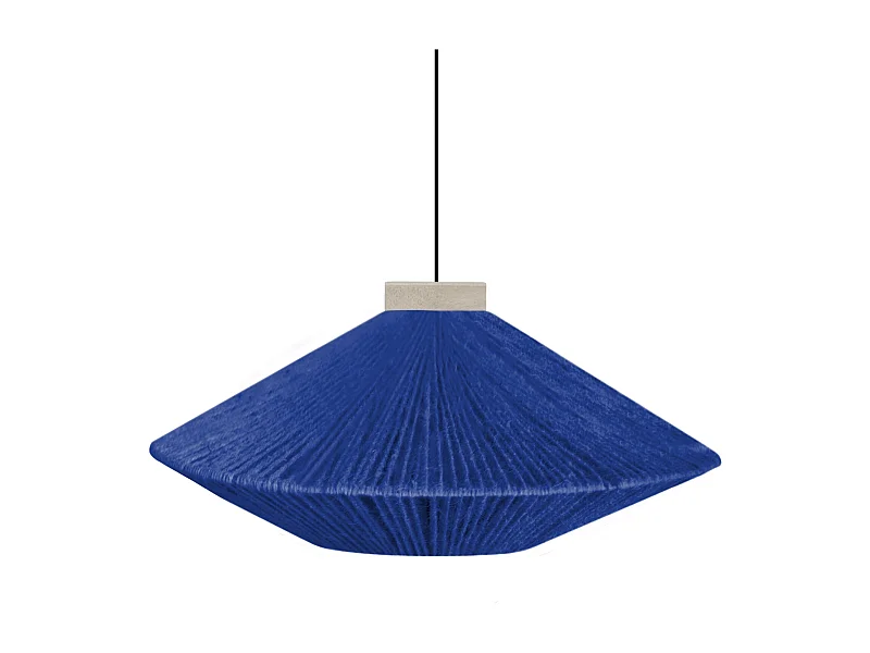 Suspension TOSEL ,métal,fibre ,Bleu,H90xD60xP 60cm