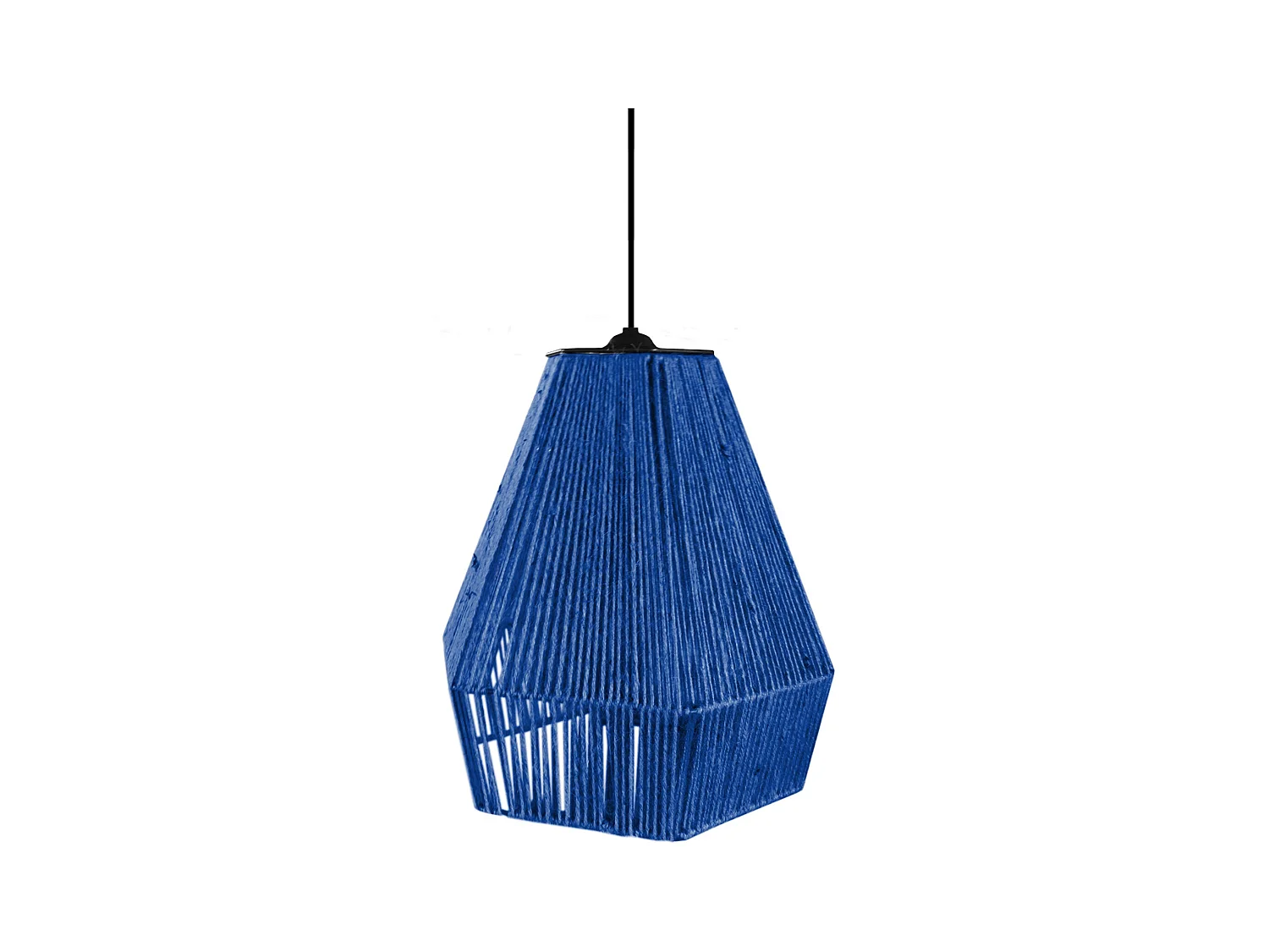 Suspension TOSEL ,métal,fibre ,Bleu , H90xD30xP 30cm
