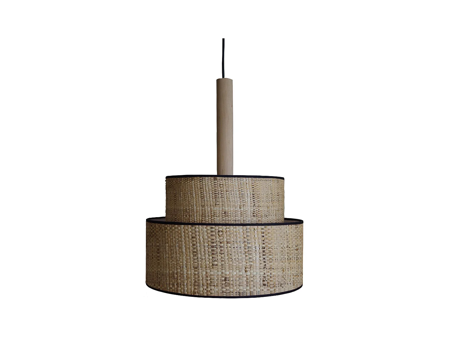 Suspension TOSEL ,métal,fibre ,naturel,H89xD 40x P 40cm