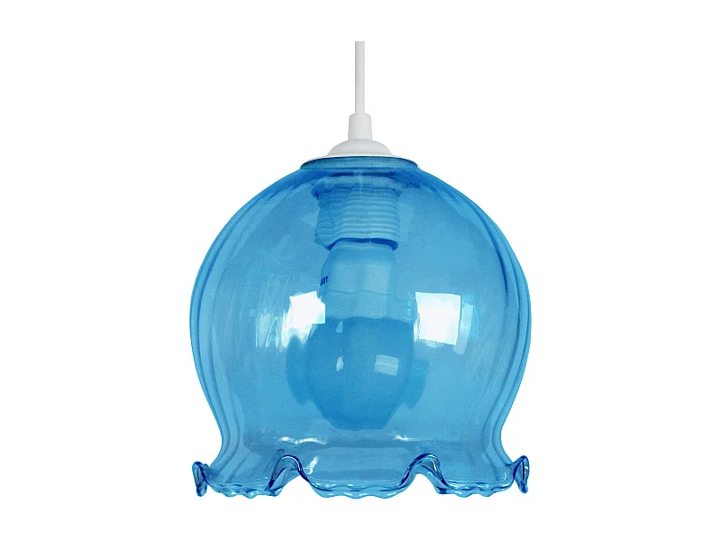 Suspension TOSEL ,verre,Bleu,H80x D 18xP18cm