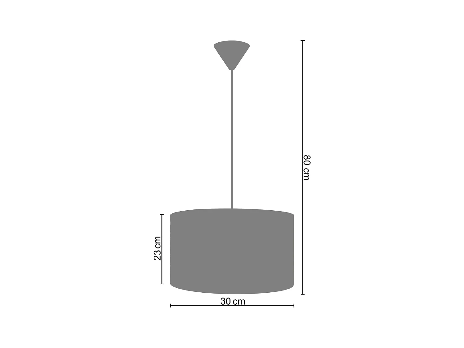 Suspension TOSEL ,tissu,Jaune ,H75xD30xP30cm