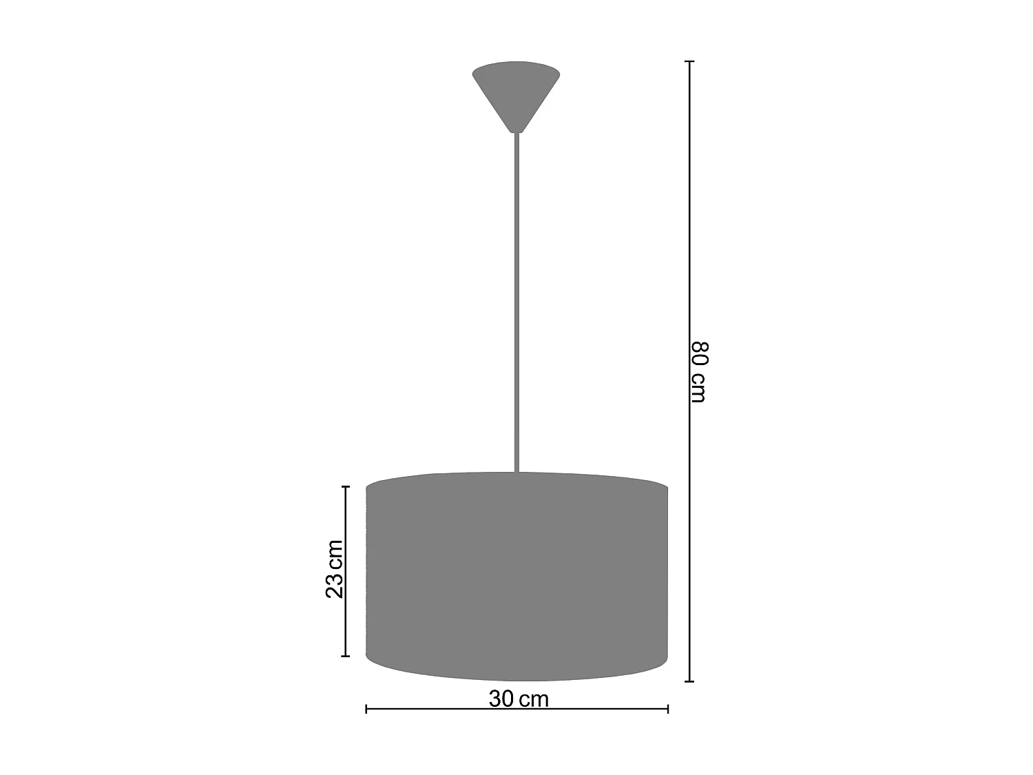 Suspensión  TOSEL , tela,AMARILLO,A106xD40xP40cm