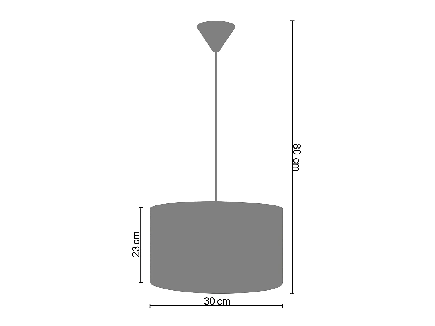 Suspension TOSEL ,tissu,Jaune ,H75xD30xP30cm