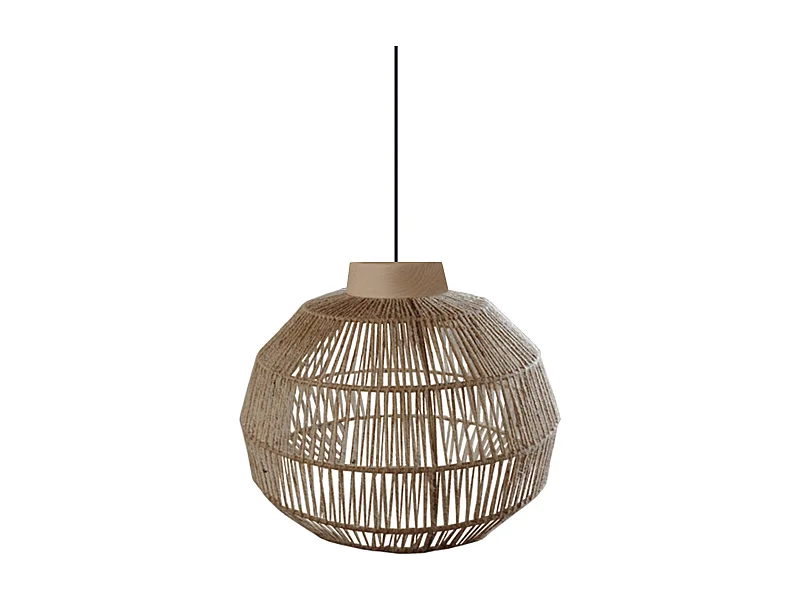 Suspension TOSEL ,métal,fibre ,naturel,H90x D40xP40cm