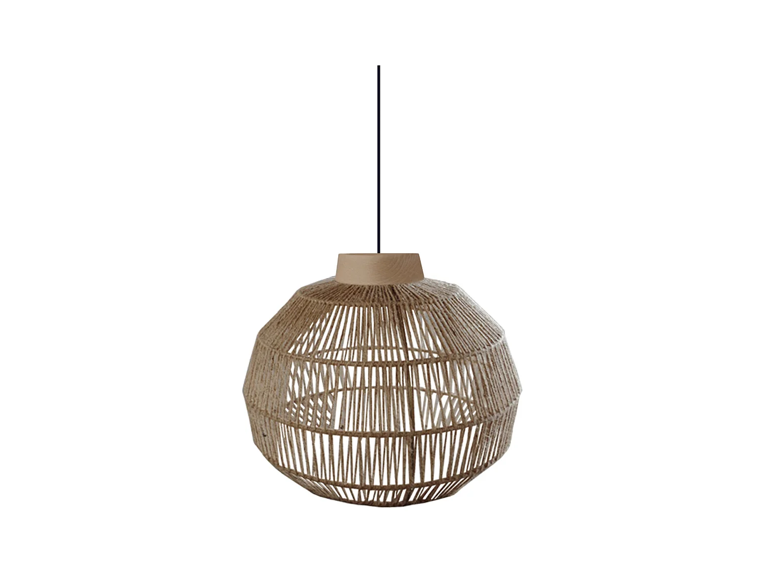 Suspension TOSEL ,métal,fibre ,naturel,H90x D40xP40cm