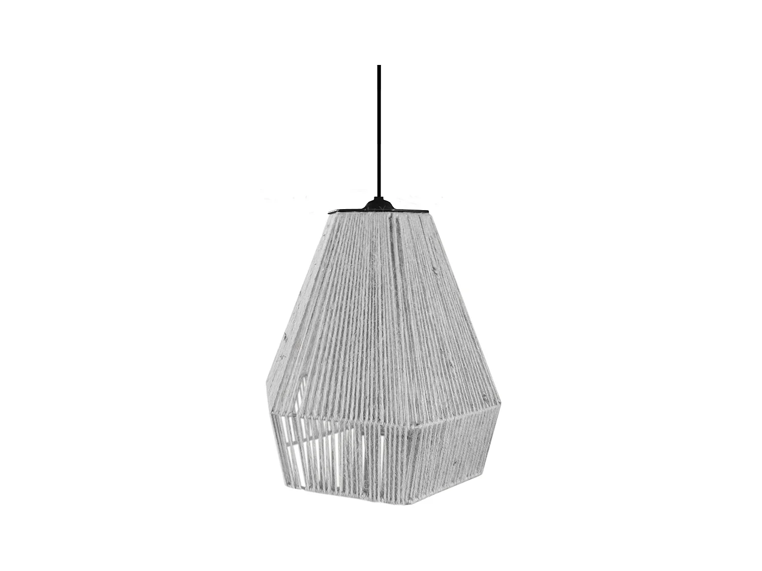 Suspension TOSEL ,métal,fibre ,Blanc  ,H 90x D30xP30cm