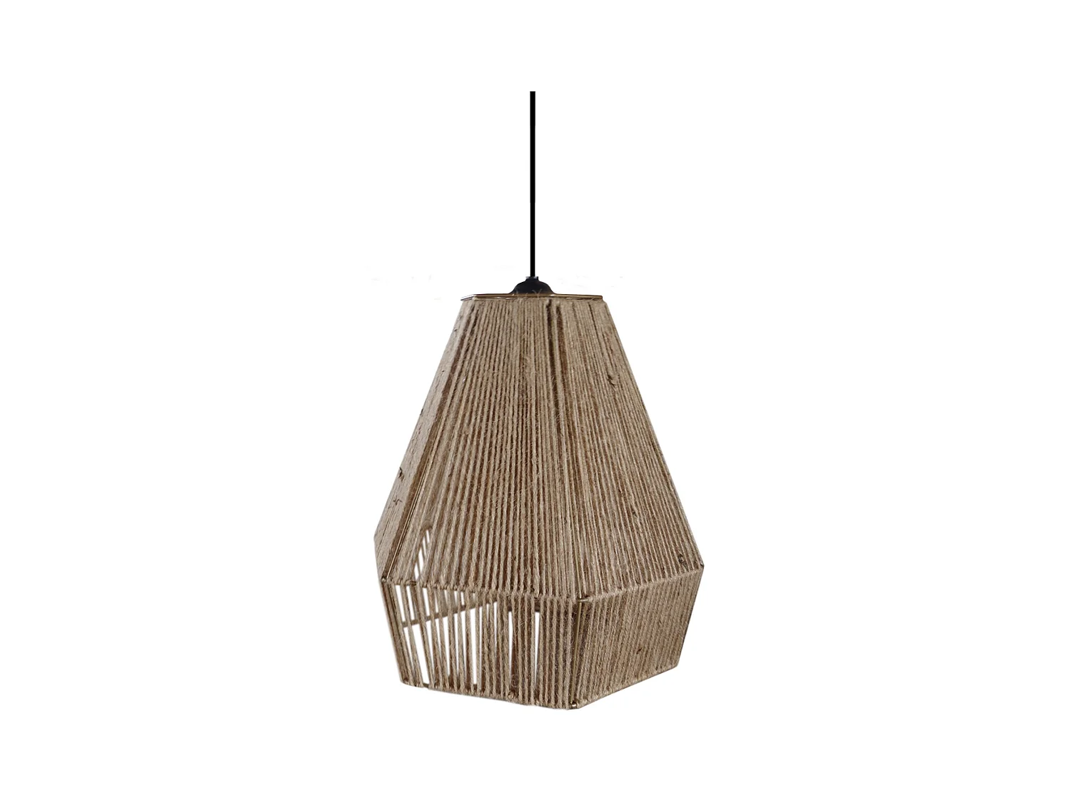 Suspension TOSEL ,métal,fibre ,naturel,H90x D30xP30cm