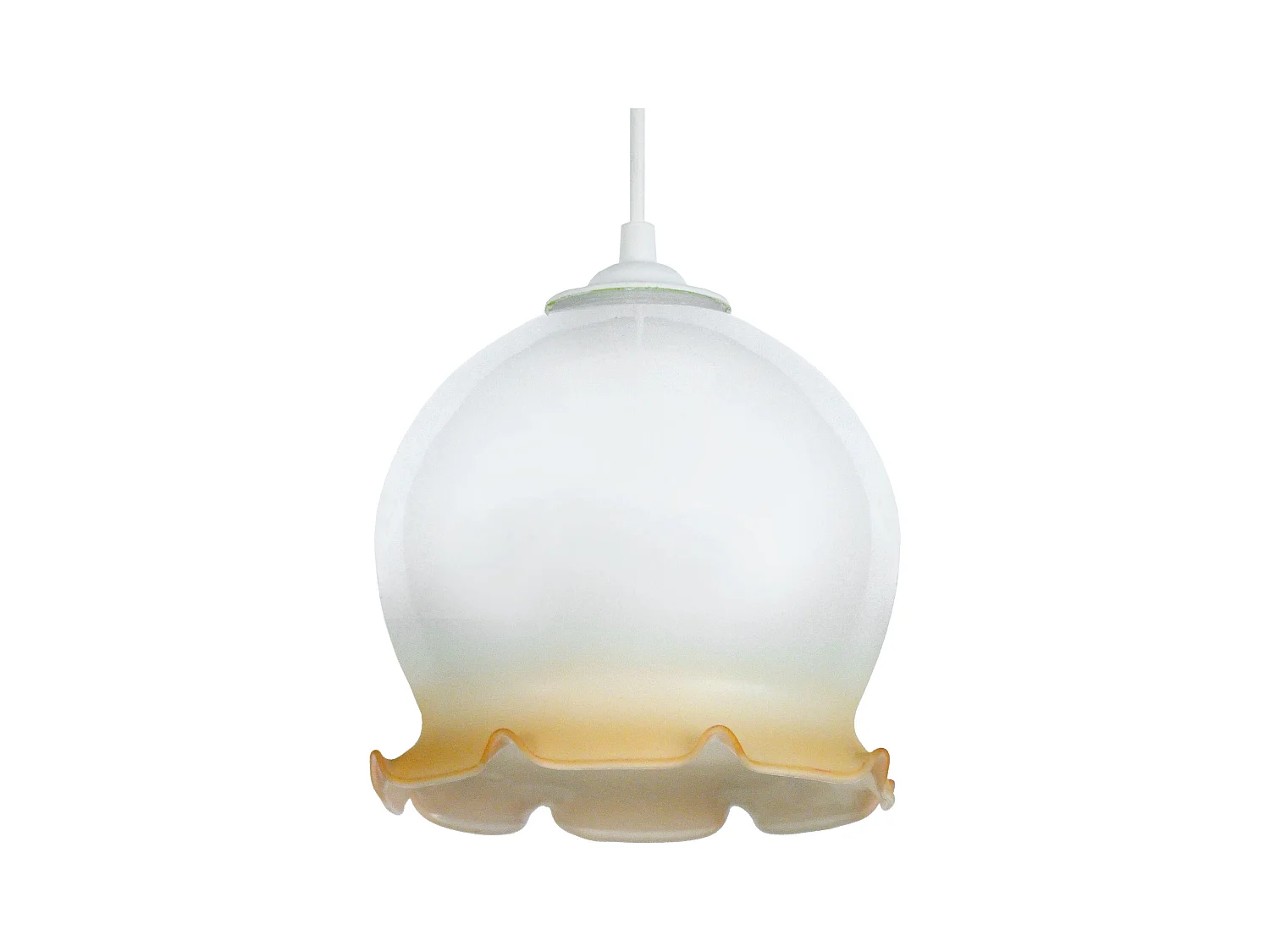 Suspension TOSEL ,verre,Jaune ,H80xD18x P18cm