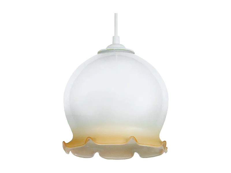 Suspension TOSEL ,verre,Jaune ,H80xD18x P18cm