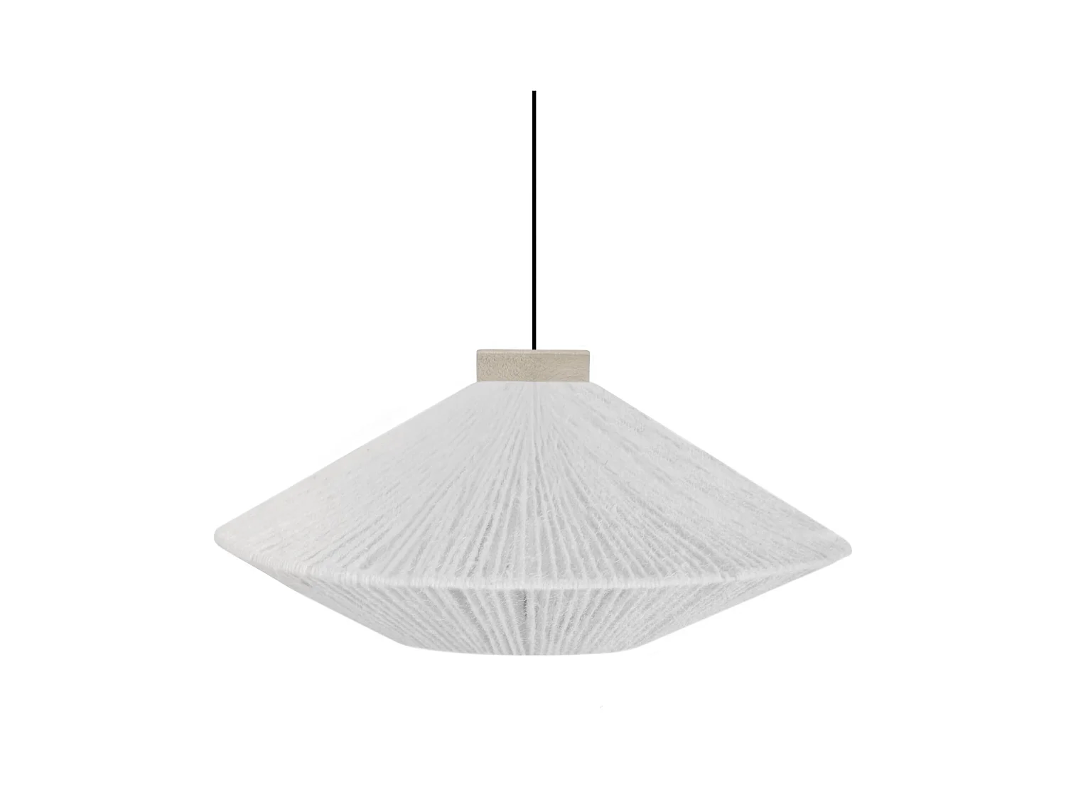 Suspension TOSEL ,métal,fibre ,Blanc ,H90x D 60xP60cm