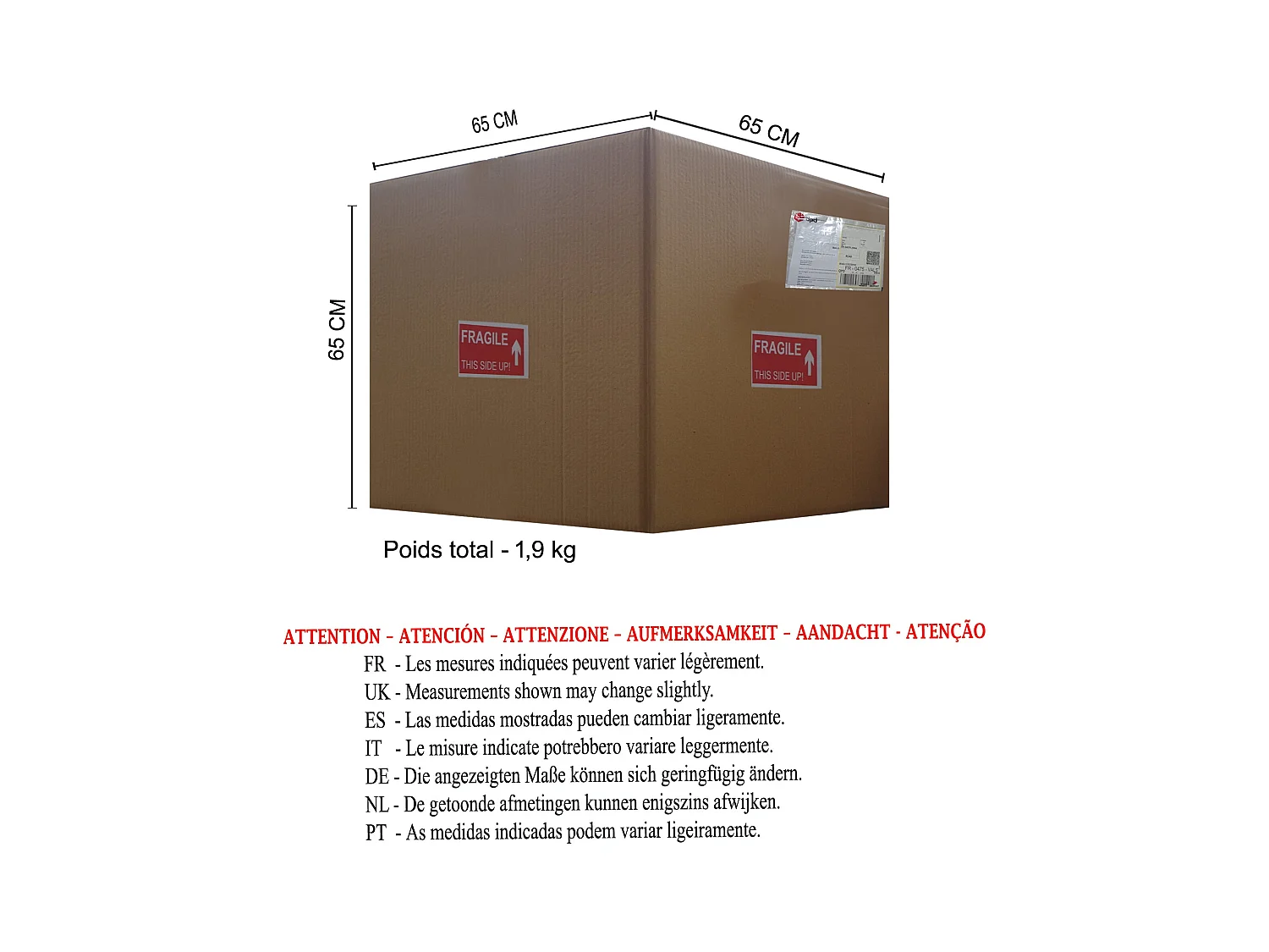 Suspension TOSEL ,métal,fibre ,Blanc ,H90x D 60xP60cm