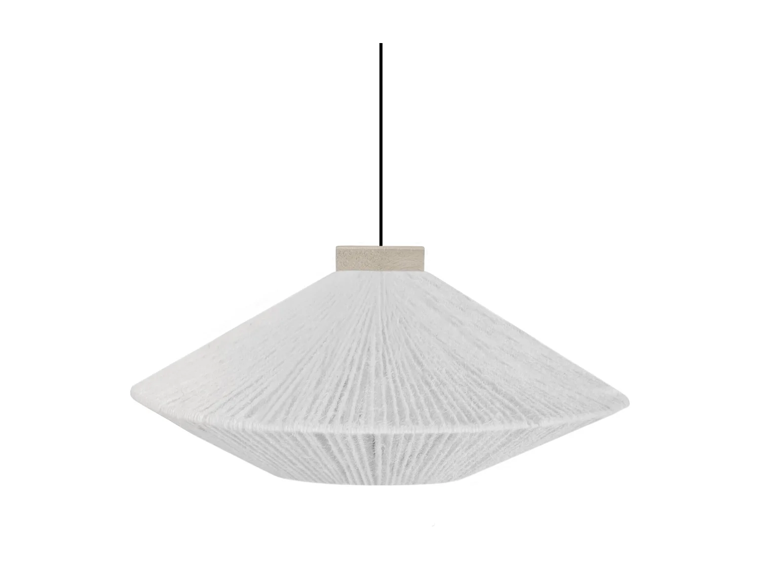 Suspensión  TOSEL ,metal-fibra,Blanco,A90x D 60xP60cm