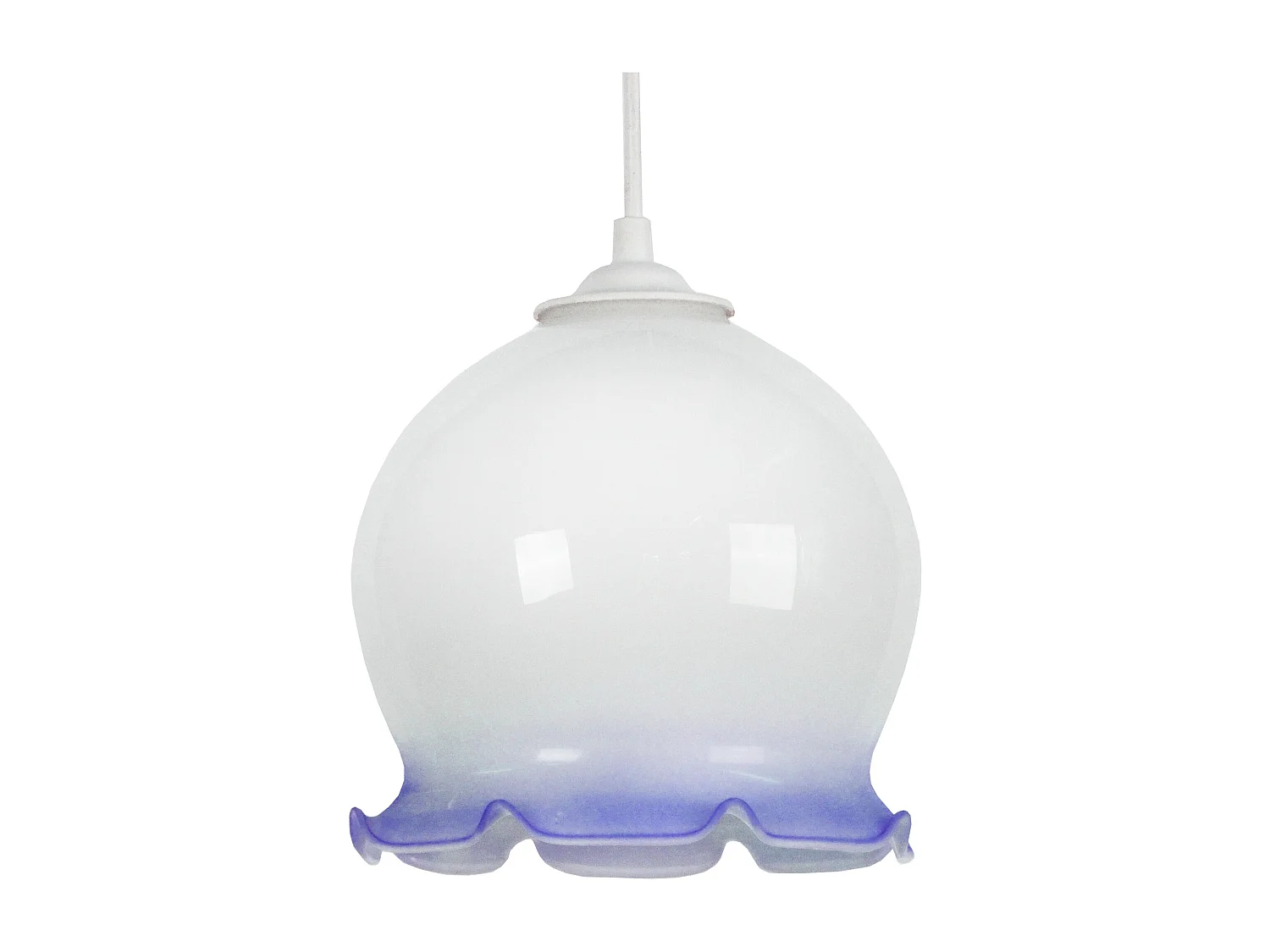 Suspensión  TOSEL ,vidrio,Azul , A80xD18xP18cm