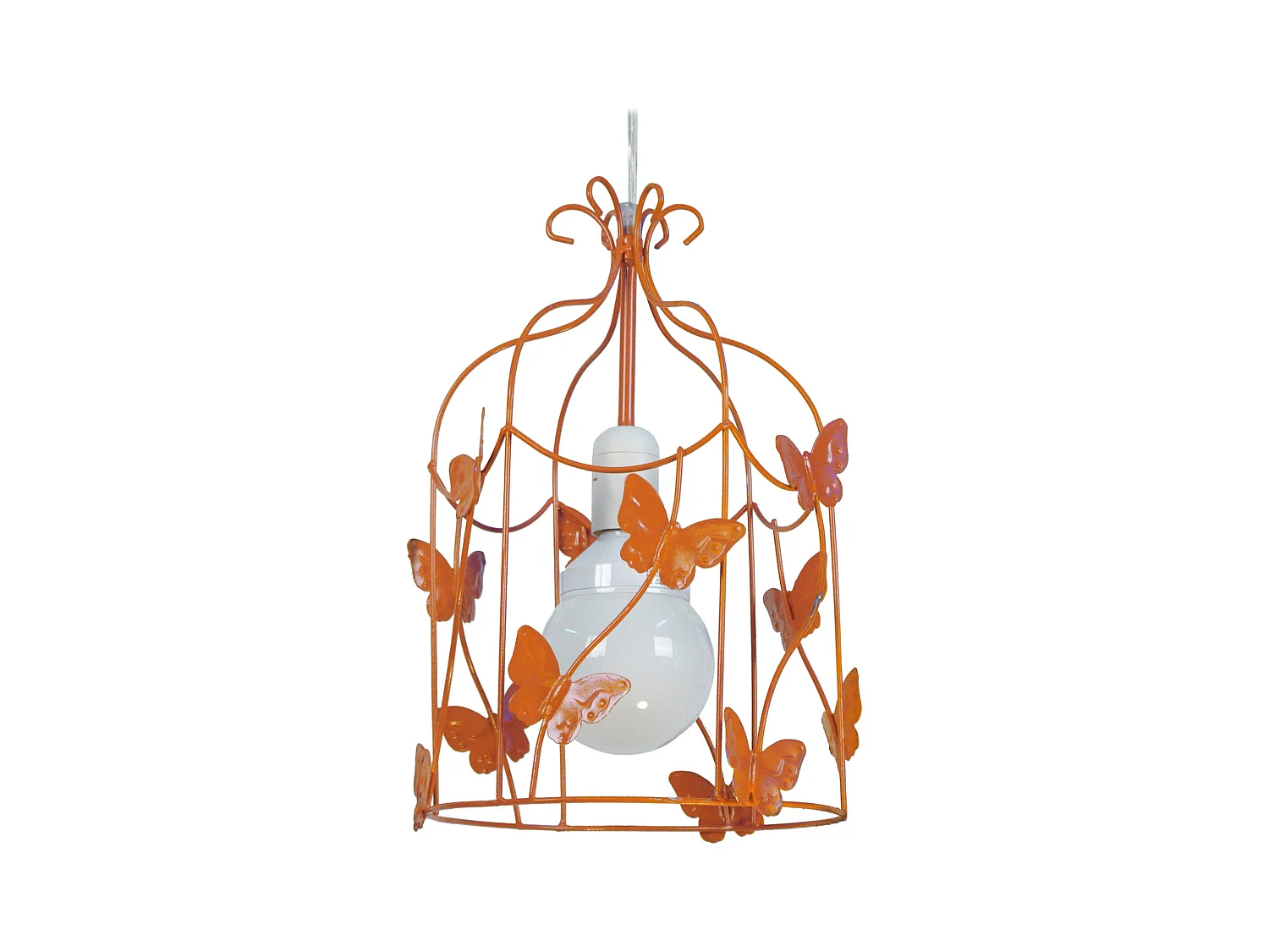 Suspension d'Enfant TOSEL ,métal ,Orange ,H 96x D23xP23cm