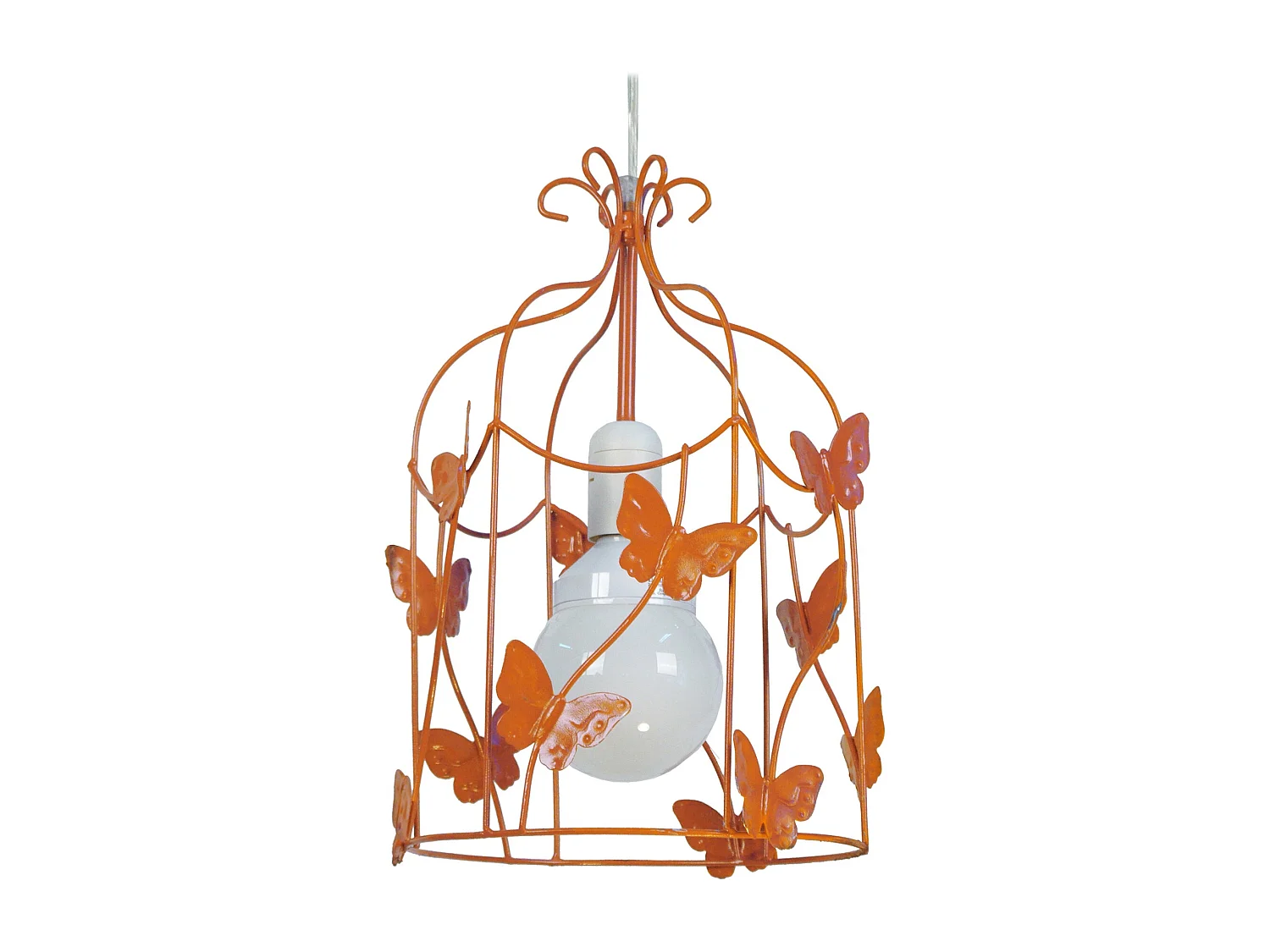 Suspensión  TOSEL ,metal ,Naranja,A 96x D23xP23cm