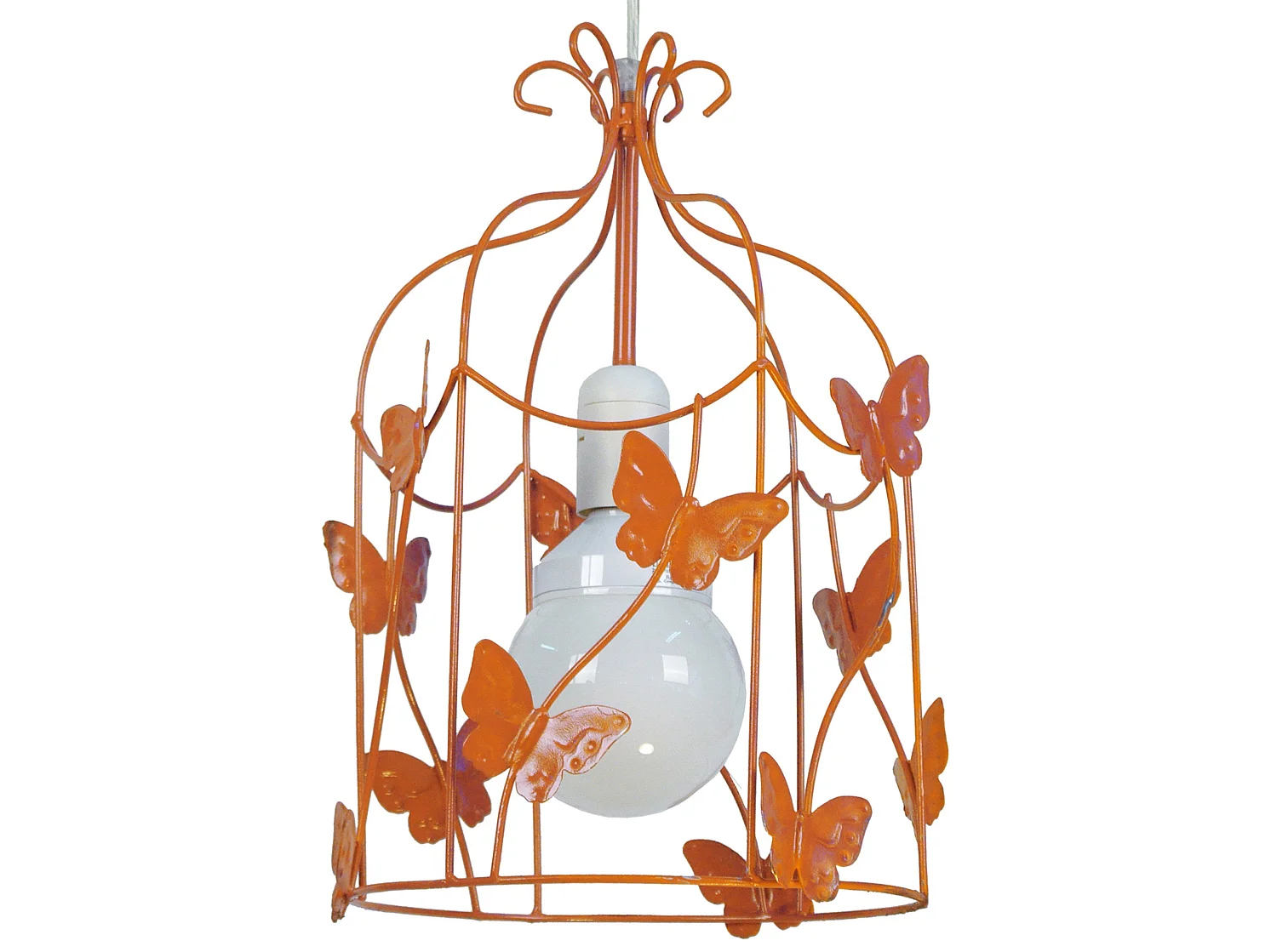 Suspension d'Enfant TOSEL ,métal ,Orange ,H 96x D23xP23cm