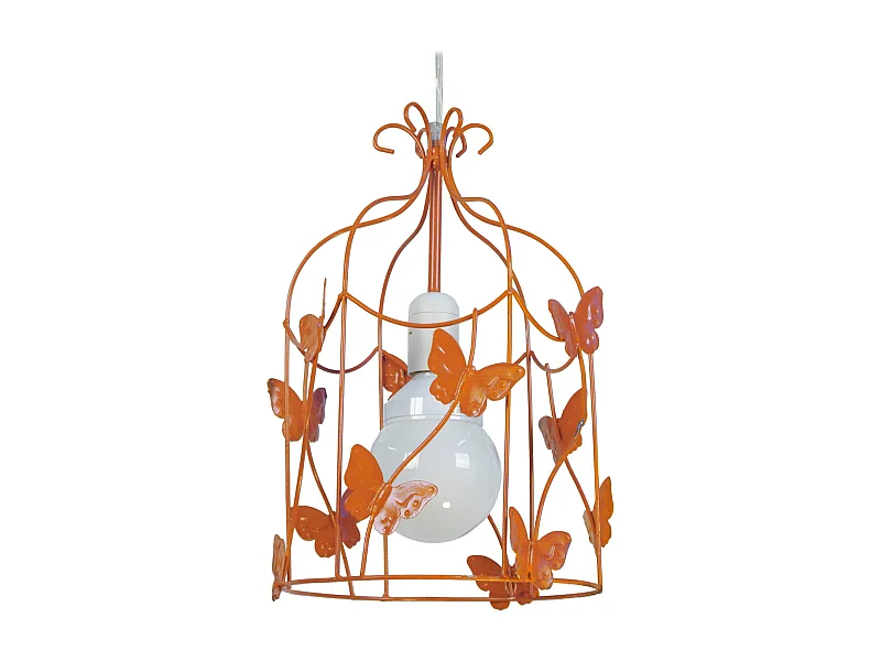 Suspension d'Enfant TOSEL ,métal ,Orange ,H 96x D23xP23cm