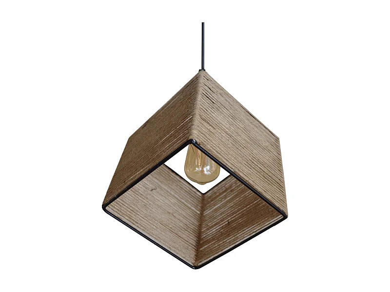 Suspension TOSEL ,métal,fibre ,naturel,H90x D25xP25cm