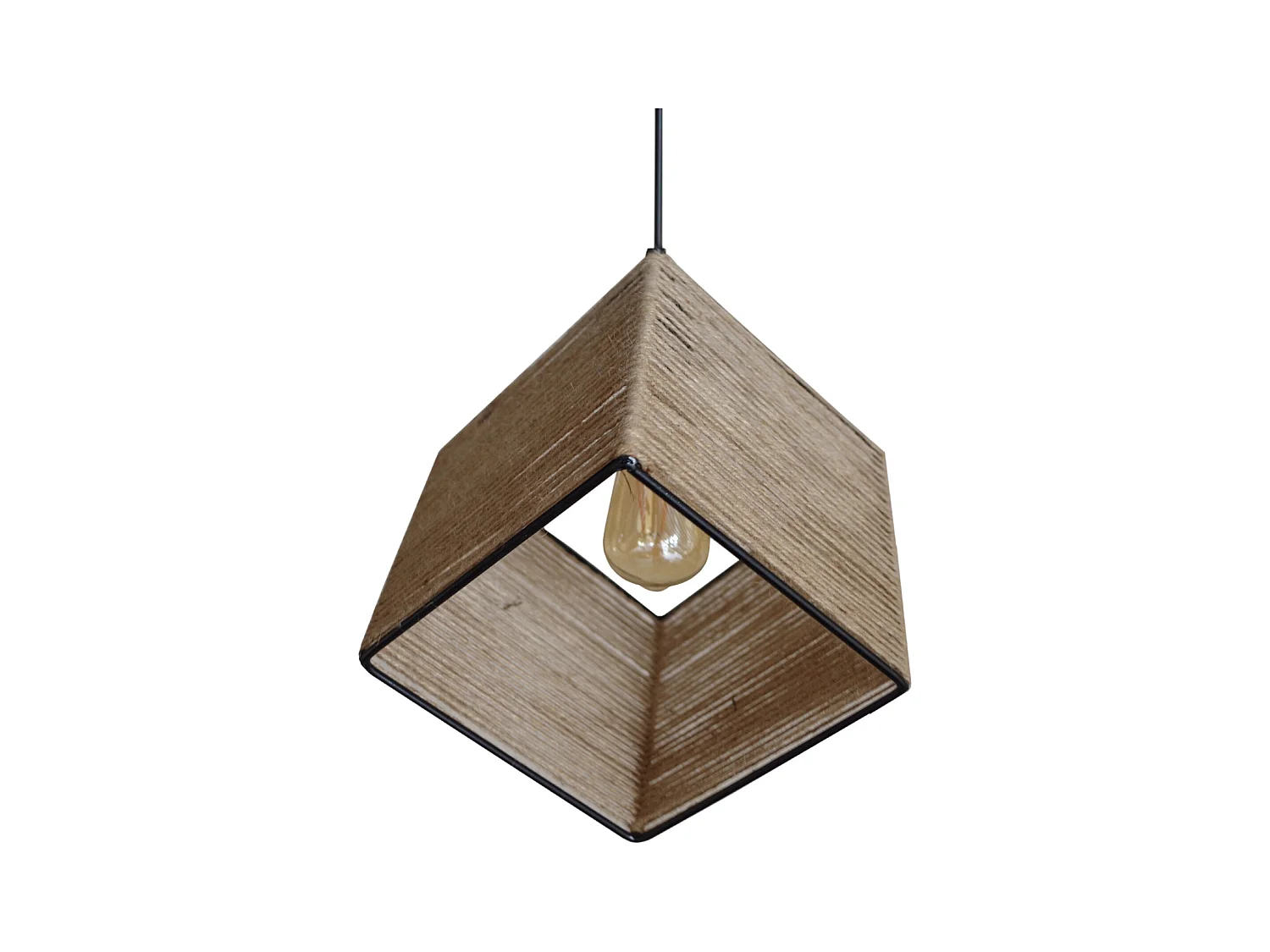 Suspension TOSEL ,métal,fibre ,naturel,H90x D25xP25cm