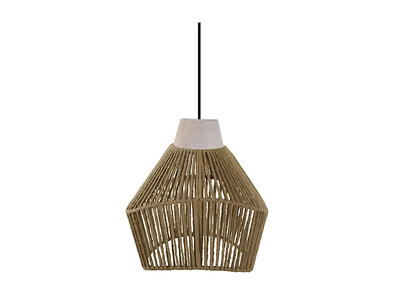 Suspension TOSEL ,métal,fibre ,naturel,H80xD 13xP17cm