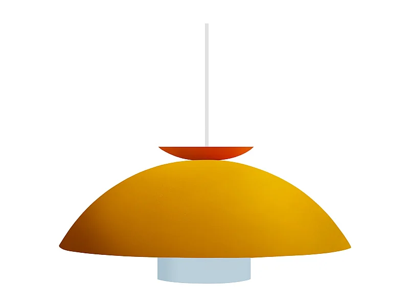 Suspension TOSEL ,métal,Jaune ,H110xD29xP29cm