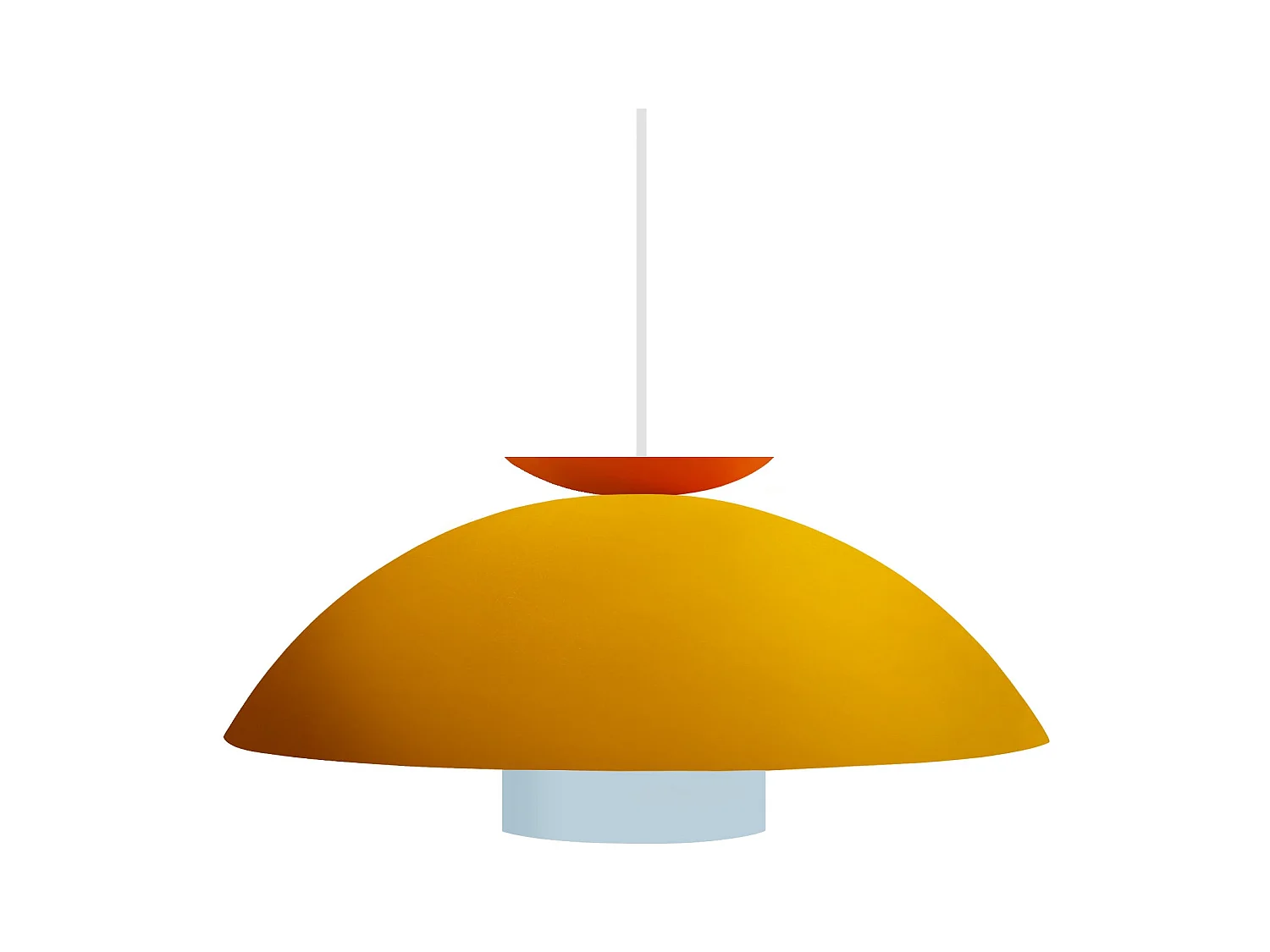 Suspension TOSEL ,métal,Jaune ,H110xD29xP29cm