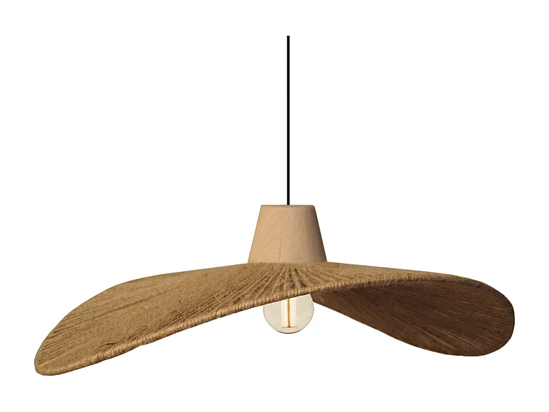 Suspension TOSEL ,métal,fibre ,naturel, H 70xD44x P 50cm