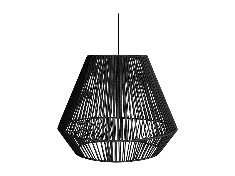 Suspension TOSEL ,métal,fibre ,Noir ,H88xD40xP40cm