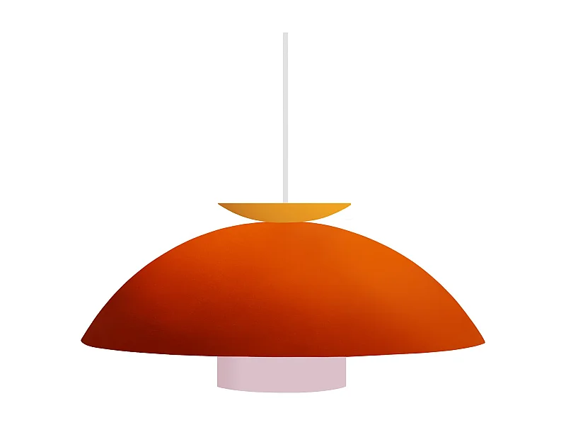 Suspension TOSEL ,métal,Orange ,H110xD29xP29cm