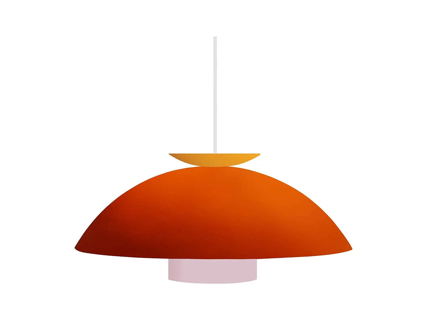 Suspension TOSEL ,métal,Orange ,H110xD29xP29cm