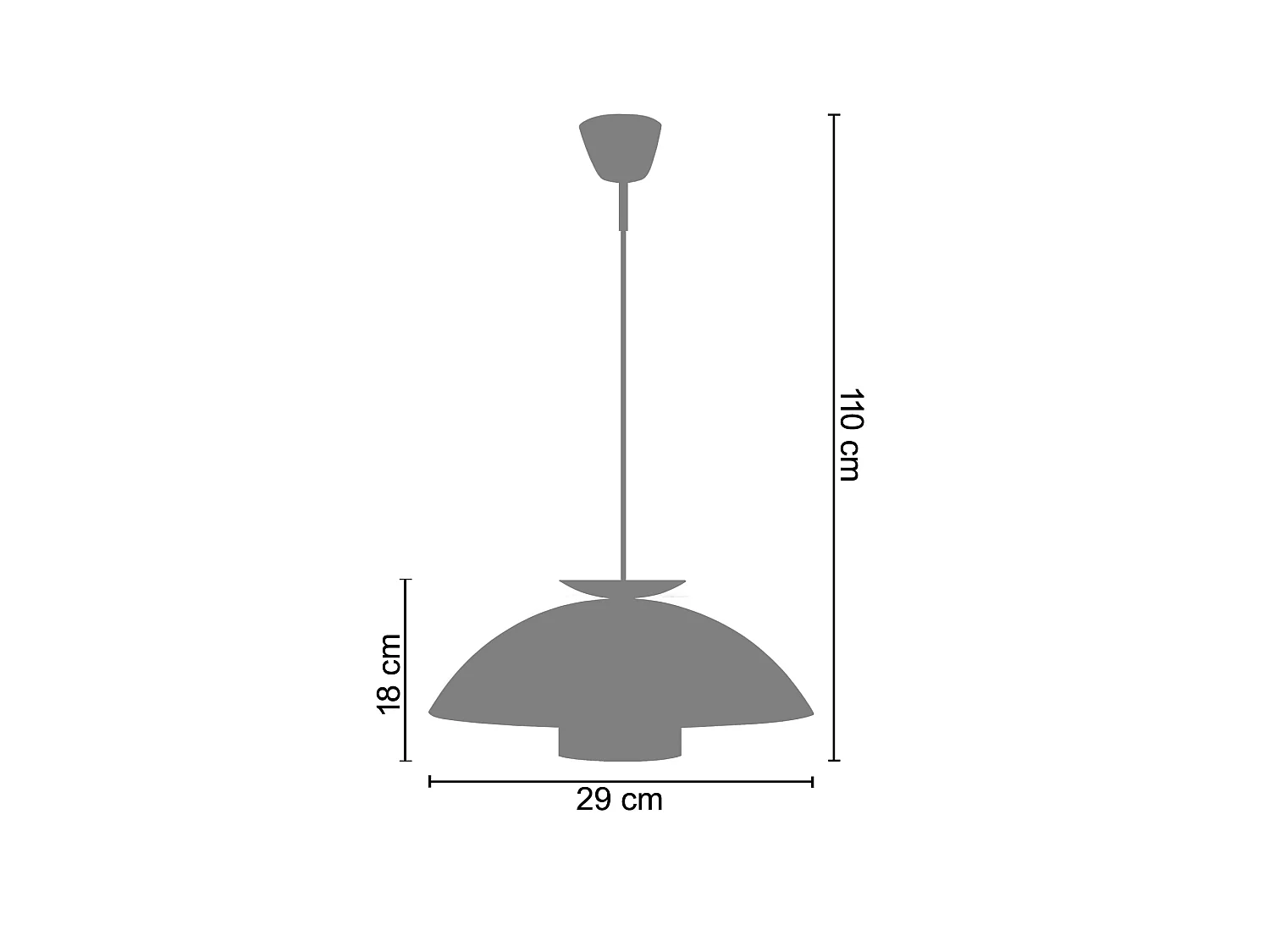 Suspension TOSEL ,métal,Orange ,H110xD29xP29cm