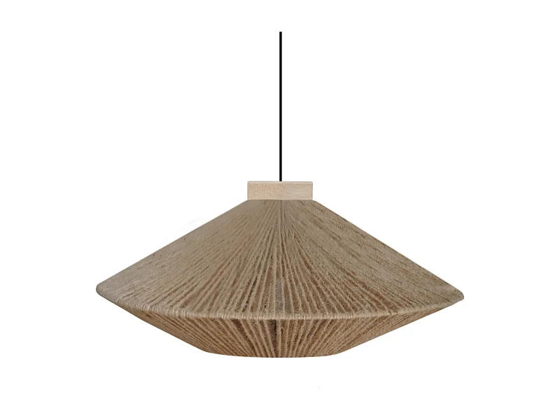 Suspension TOSEL ,métal,fibre ,naturel,H90xD 60xP60cm