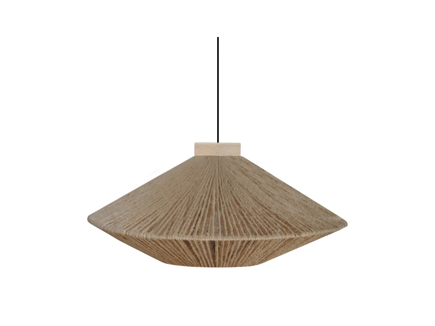 Suspension TOSEL ,métal,fibre ,naturel,H90xD 60xP60cm