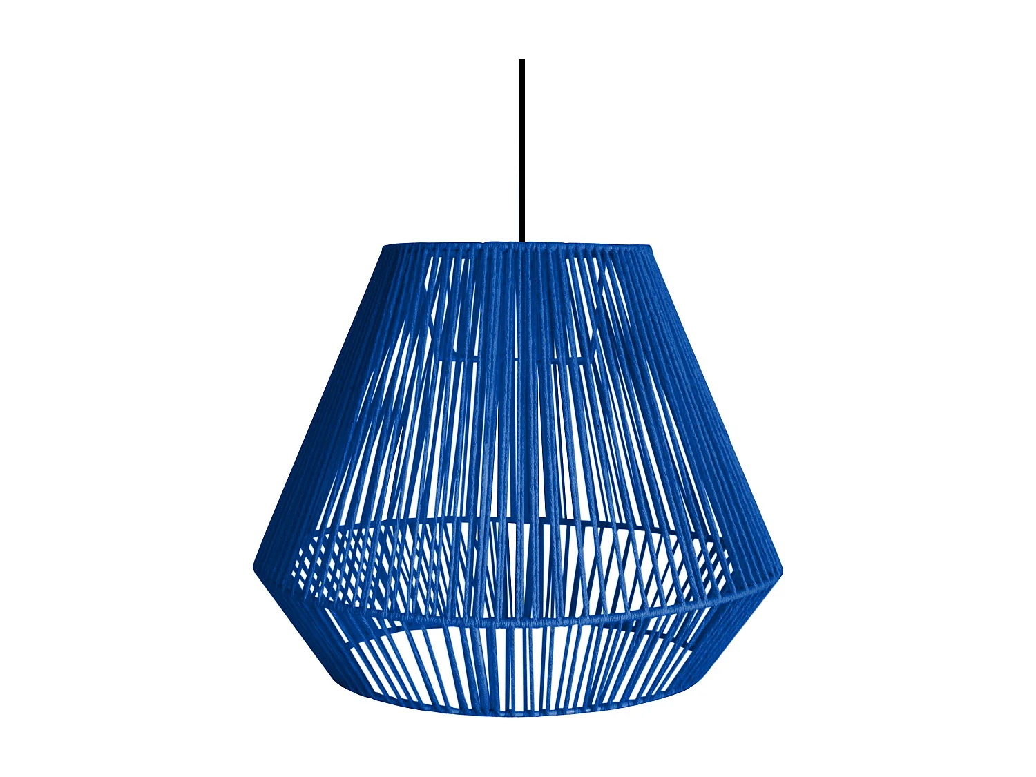 Suspensión  TOSEL ,metal, fibra,Azul ,A88xD40xP40cm