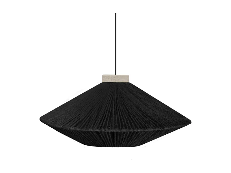 Suspension TOSEL ,métal,fibre ,Noir ,H90xD60x P60cm