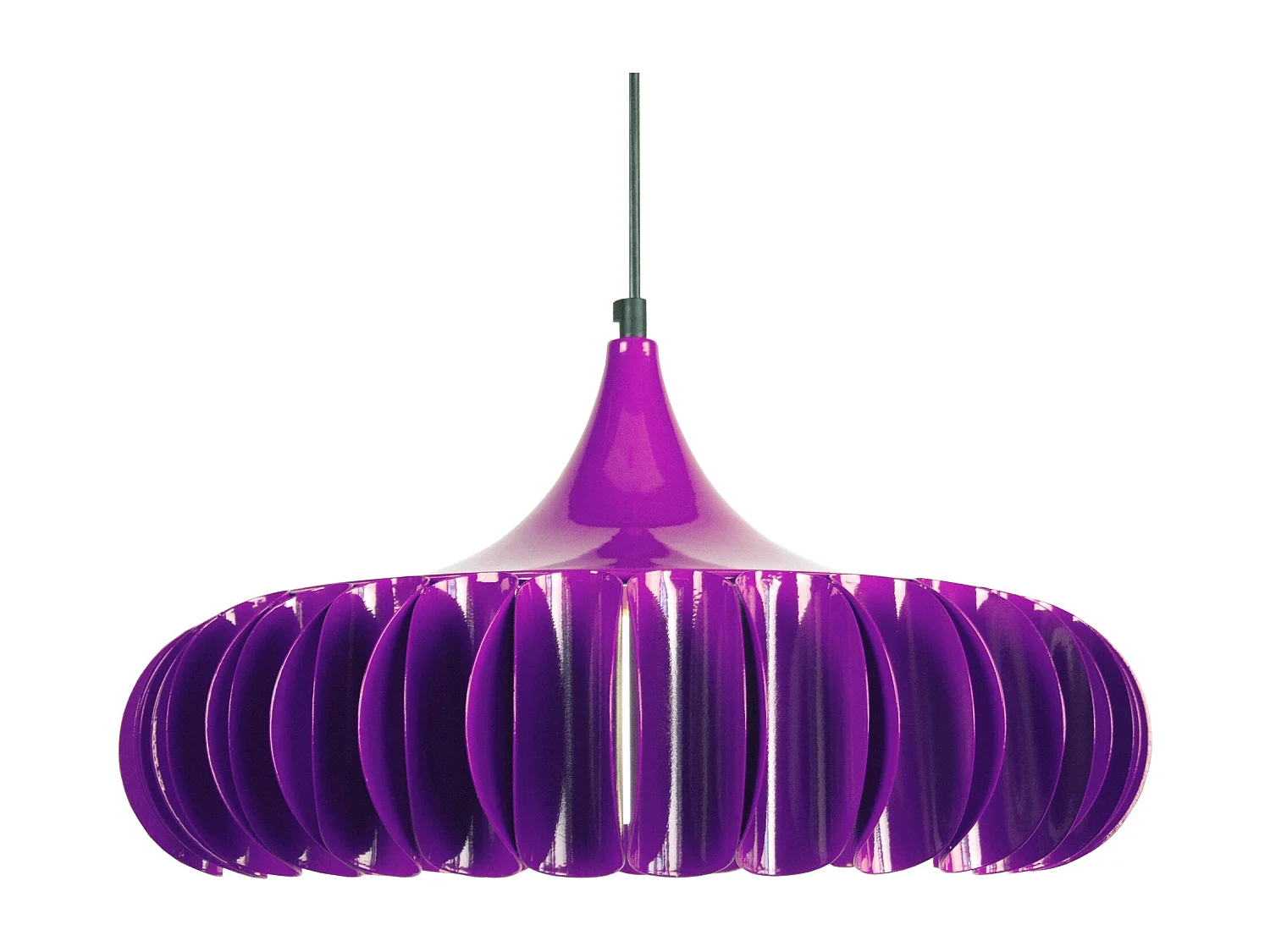 Suspensión  TOSEL ,metal ,Gris ,A85xD 40x P 40cm