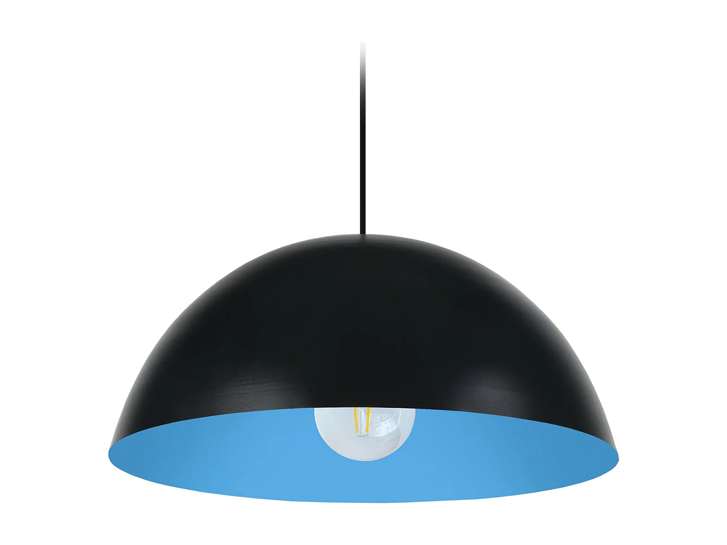 Suspensión  TOSEL , metal,Negro ,A78xD42,5xP42,5cm