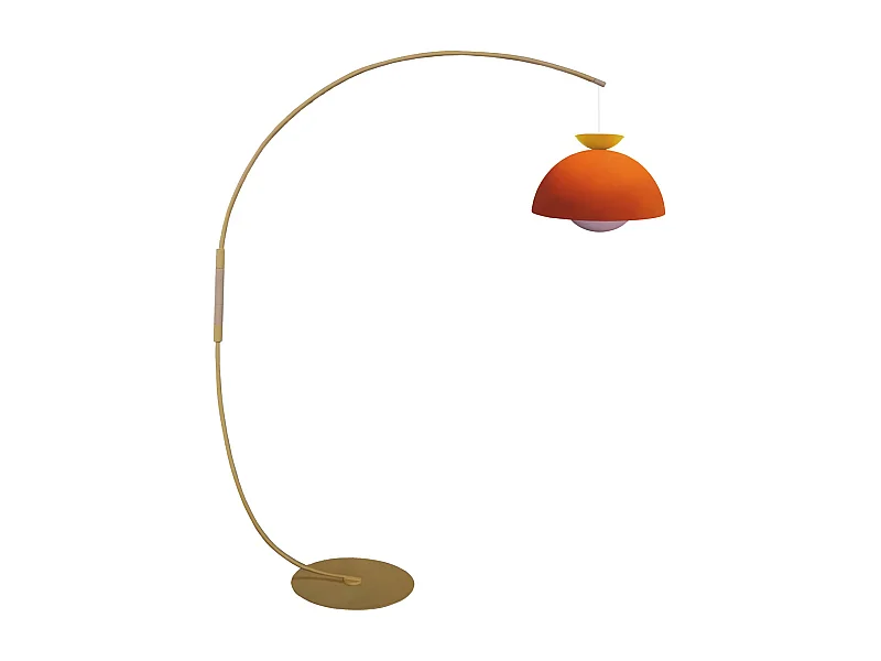 Lampadaire TOSEL ,métal,Beige , H 195xD43x P 110cm