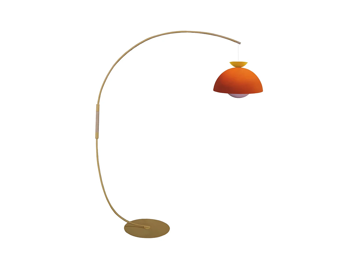 Lampadaire TOSEL ,métal,Beige , H 195xD43x P 110cm