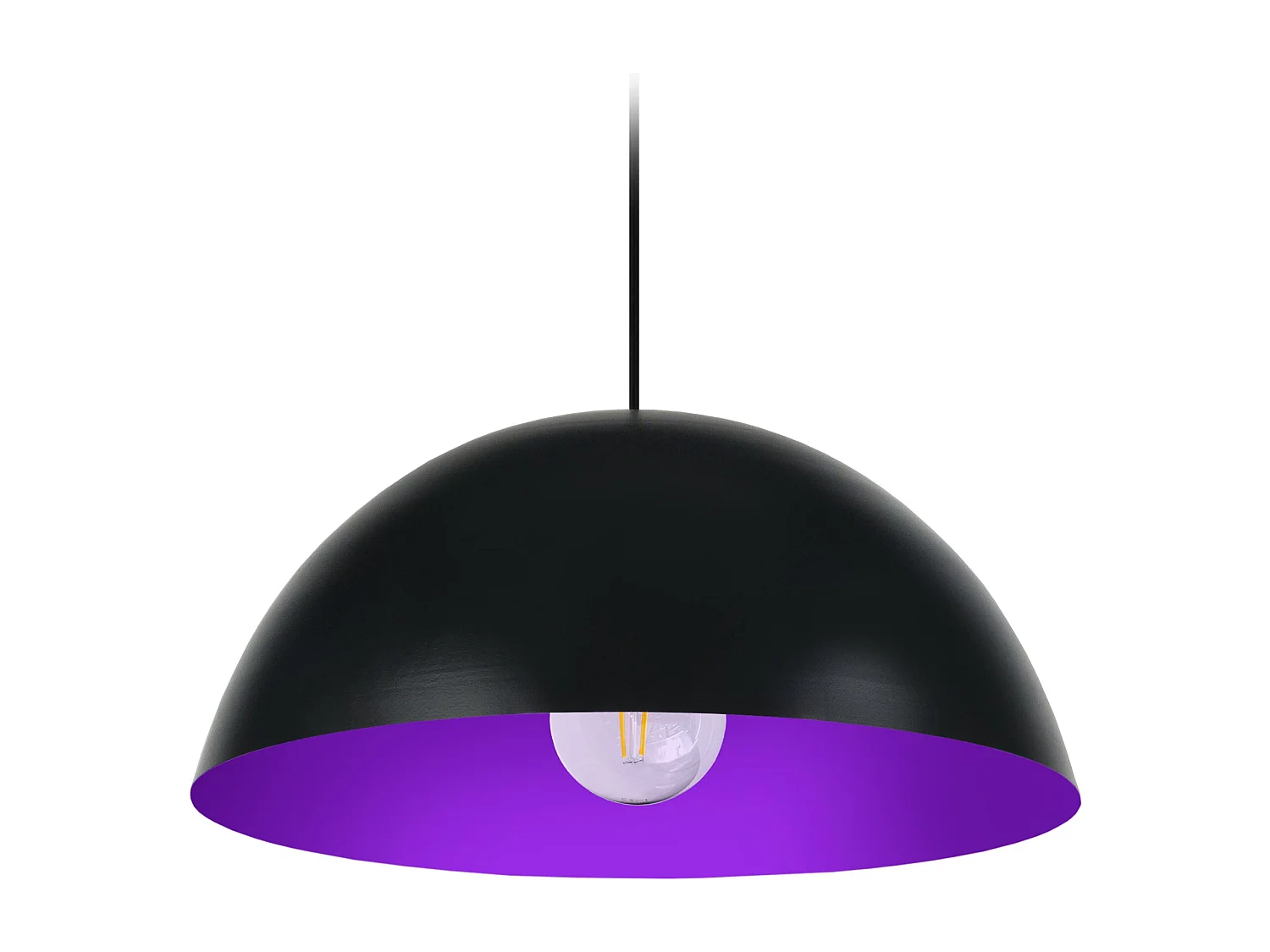 Suspensión  TOSEL , metal,Negro ,A78x D 42,5xP42,5cm