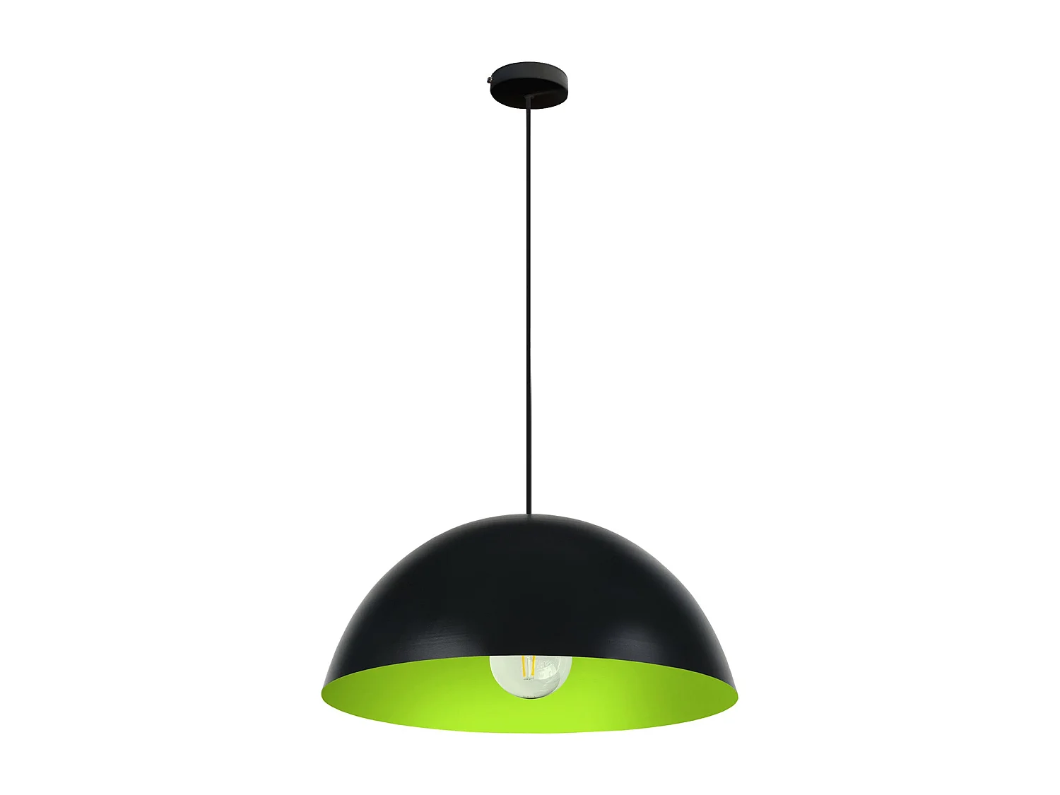 Suspensión  TOSEL , metal,Negro ,A78x D 42,5xP42,5cm