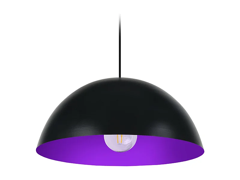 Suspensión  TOSEL , metal,Negro ,A78x D 42,5xP42,5cm